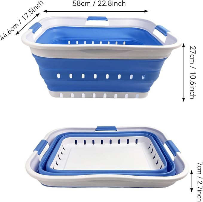 SAMMART 42L Collapsible Plastic Laundry Basket - Image 4