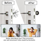 6pcs Concave Wall Door Bumper Stop Rubber Wall Mount Door stoppers Silver - Image 3