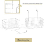 Wire Storage Basket 2 Packs, Wall Mounted Kitchen Bathroom, Hanging Cabinet - Image 8