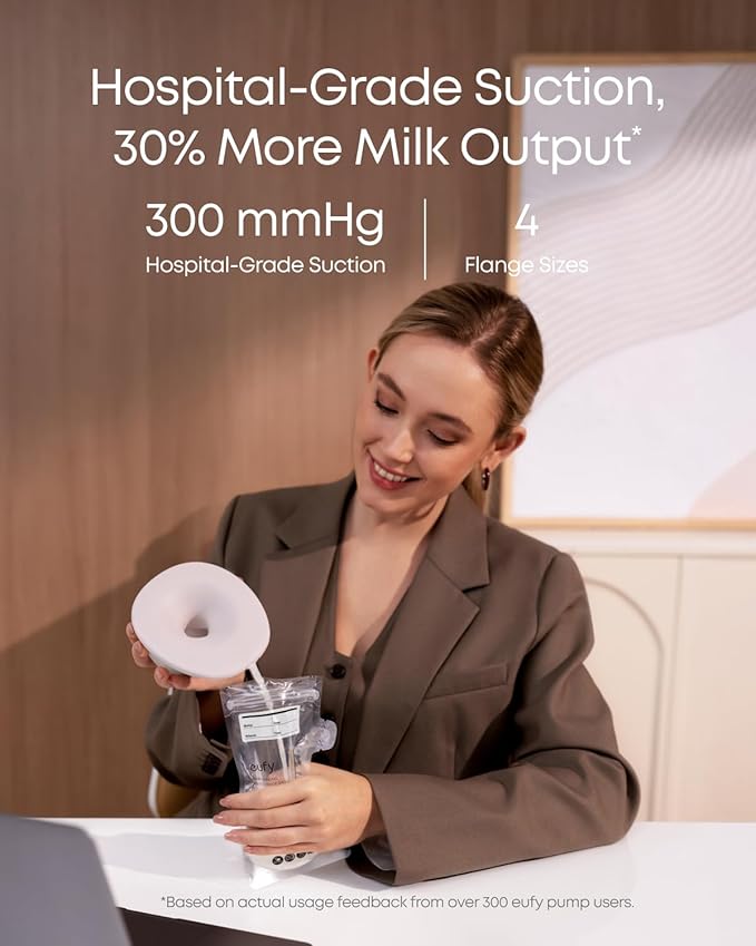 eufy Security Heated Breast Pump S1, Hands-Free Breast Pump - Image 5