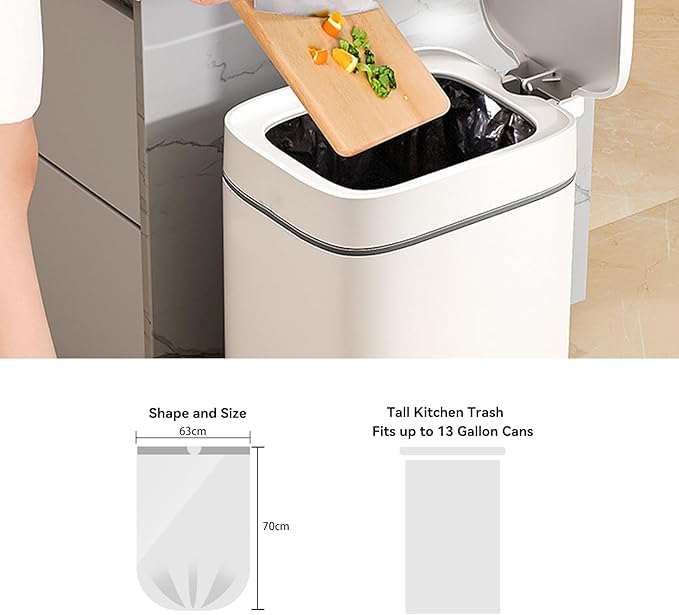 13 Gallon Trash Bags Drawstring, Garbage Bags, 1.99Mil Thickness - Image 2