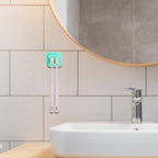 2 PCS Self-Adhesive Toothbrush Holders Wall Mounted, Water Proof Toothbrush Hook - Image 5