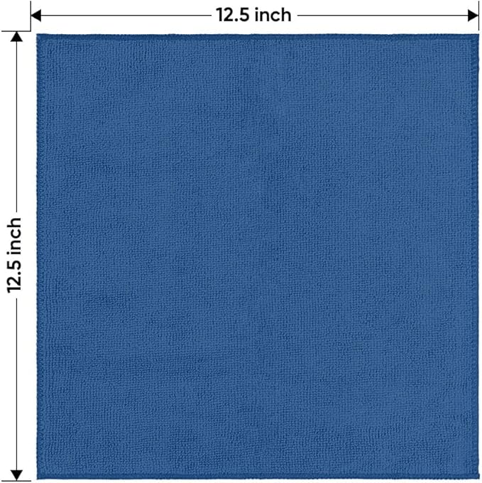 HOMEXCEL Lake Green Microfiber Cleaning Cloth 12 Pack 12.5 x 12.5 inch - Image 7