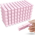 50PCS Colored Wooden Clothespins, 2.9inch Pink Clothes Pins by HONGYUTAI