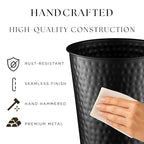Monarch Abode Metal Bathroom Trash Can – Waste Basket - Image 3