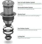 Serene Valley 3-1/2-inch Kitchen Sink Strainer Assembly, 304 Premium Stainless - Image 5