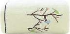 Pidada Bath Towel Embroidered Bird Tree Pattern 100% Cotton Soft Absorbent by Pidada