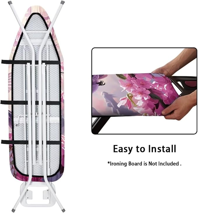 Hummingbird Flower Ironing Board Cover and Pad Standard Size Padding Decorative - Image 5