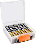 FULLCASE Battery Storage Organizer Holder Holds 72 AA AAA Batteries, Box Cases by FullcaseEasyLifeStorage