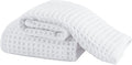 Microfiber Waffle Face Towels, 2 Pieces, Fast Drying, Lint Free 430 GSM by Unknown