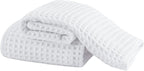 Microfiber Waffle Face Towels, 2 Pieces, Fast Drying, Lint Free 430 GSM by Unknown