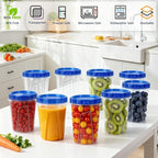10 Pack 34oz Reusable Freezer Food Storage Containers - Image 4