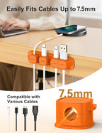 6 Pack Magnetic Cable Clips, Laitver Cord Organizer Holder Strong Adhesive Desk - Image 7