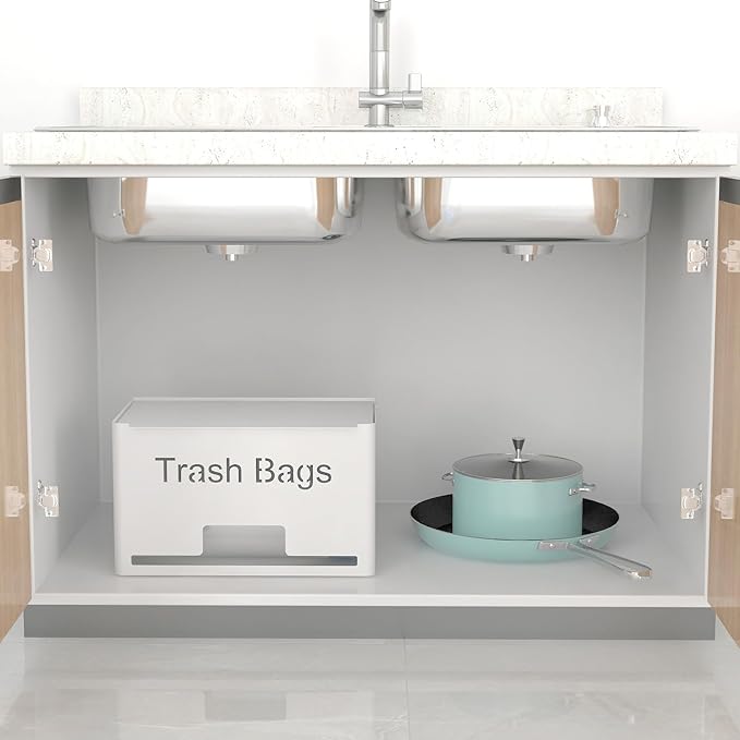 Large Trash Bag Holder Dispenser, Metal Garbage Bag Dispenser Roll Holder - Image 7