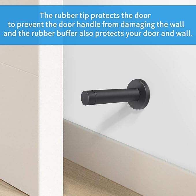 DOKU 10Pcs Door Stop, 3.5 Inch Heavy Duty 304 Stainless Steel Door Stopper - Image 3