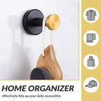 APLusee Black Gold Robe Towel Hook, Stainless Steel Coat Hanger, Clothes Holder - Image 5