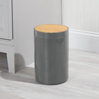 mDesign Plastic Round Trash Can Small Wastebasket - Image 3