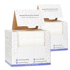 2 Pack Disposable Face Towel, Biodegradable Ultra Soft Face Towelettes by Cottonmanufacturersince1993