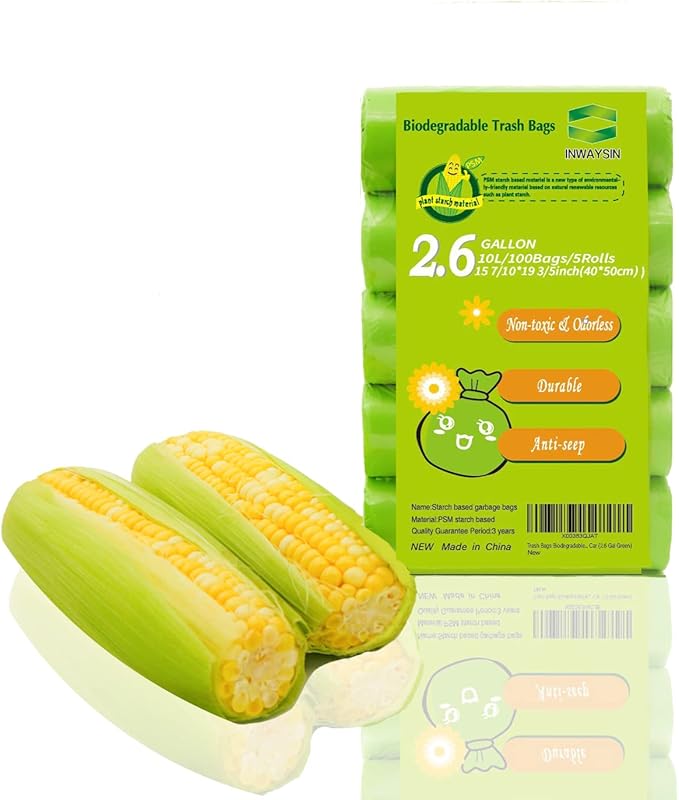 2-2.6 Gallon Trash Bags, Inwaysin Bathroom Garbage Bags, Biodegradable Small - Image 7