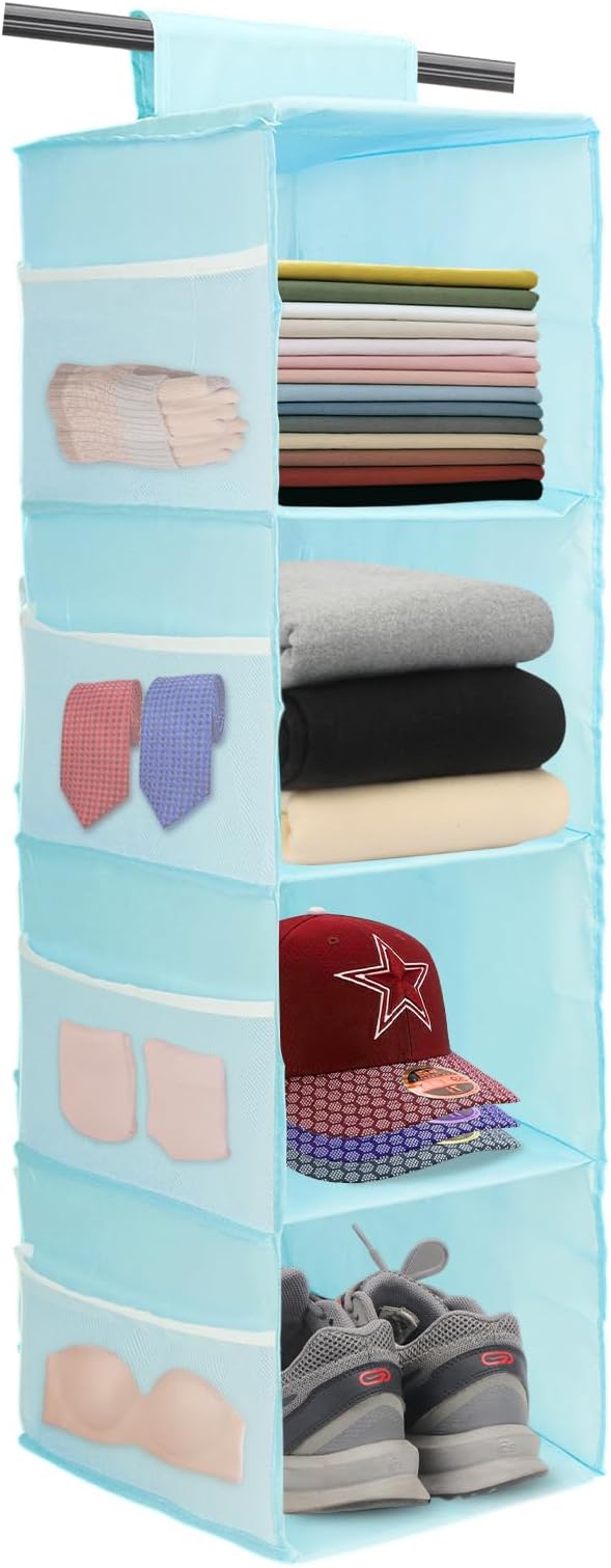 PetsHome 4-Shelf Hanging Closet Organizer, Space Saver, Closet Hanging Storage by PetsHome