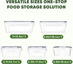 24-Piece PVC-Free BPA-Free Food-Grade Plastic Kitchen Set, Leakproof Airtight - Image 2