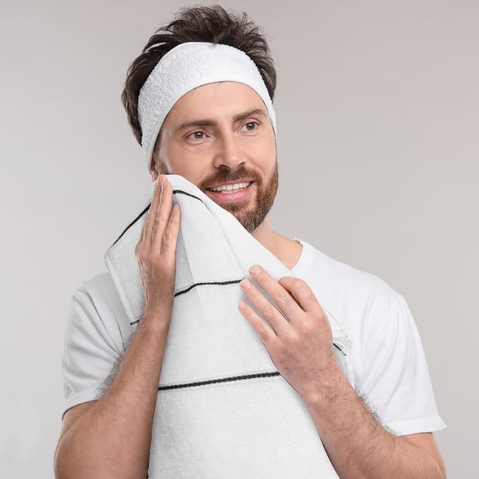 White 3 Pack Hand Towels, 100% Cotton, Highly Absorbent and Soft Feel Towels - Image 5