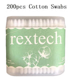 REXTECH Cotton Swabs 200 Count, Rounded and Pointed Dual Tip - Image 2