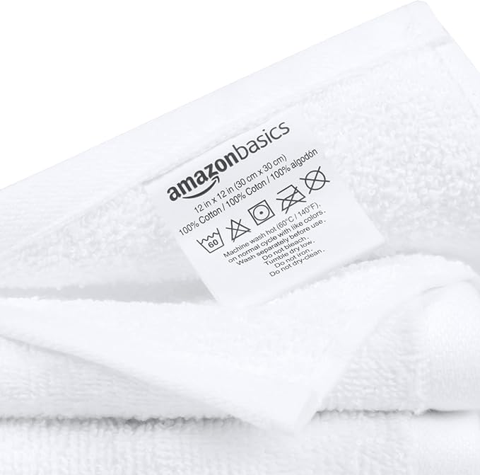 Amazon Basics Fast Drying Cotton Washcloths - Image 3