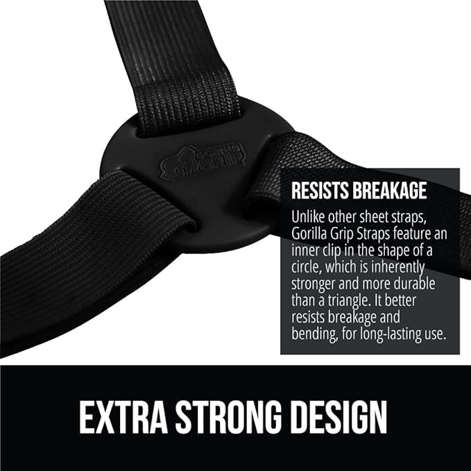 GORILLA GRIP Patent Pending Bed Sheet Holders, Adjustable Elastic Fasteners - Image 4