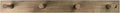 Spectrum Coat Rack Wall Mount 4 Peg Wooden Pegs Organizer by Spectrum