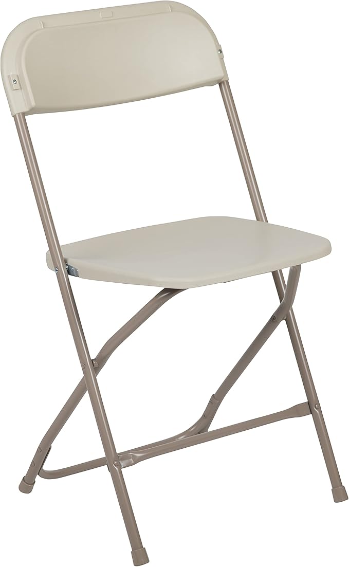 Flash Furniture Hercules Series Plastic Folding Chair - Beige - 4 Pack 650LB Weight Capacity Comfortable Event Chair-Lightweight Folding Chair - Image 8