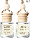 Amber & Vanilla Hanging Car Air Freshener – Long Lasting Essential Oil Diffuser by Unknown