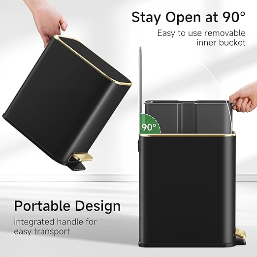 TIPGO Small Bathroom Trash Can - Image 6