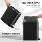 TIPGO Small Bathroom Trash Can - Image 6