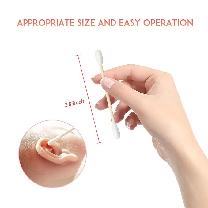 Cotton Swabs 2000ct, Double-Tipped Cotton Buds, Cotton Swabs - Image 2