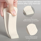 4 Pack Premium Rubber Door Stoppers Wedge, Door Stops - Image 2