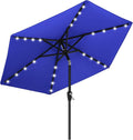 ABCCANOPY Durable Solar Led Patio Umbrellas with 24LED Lights 7.5FT (Royal Blue) by ABCCANOPY
