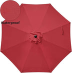 Simple Deluxe 9' Patio Umbrella Outdoor Table Market Yard Umbrella with Push Button Tilt/Crank - Image 4