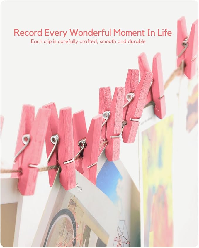 Clothes Pins Mini Clothespins Pink - Image 8