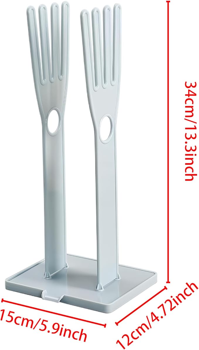 Kitchen Glove Holder Stand Dryer Rack Reusable Plastic Mitten Drying Organizer - Image 2