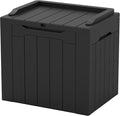 Patiowell 30 Gallon Resin Deck Box, Outdoor Storage Box for Patio Furniture, Deliveries, Pool Supplies,Waterproof and Lockable, Black by Patiowell
