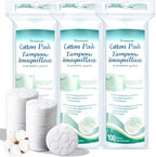 Premium Cotton Rounds for Face, 100% Pure & Natural Facial Cleansing Round Pads by Unknown