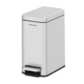 Small Bathroom Trash Can with Soft-Close Lid, 6L/1.6 Gal Stainless Steel Slim by SolaceCove