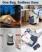 Laundry Bag with Shoulder Straps and Mesh Pocket Laundry Backpack Large - Image 7