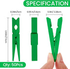 50PCS Colored Wooden Clothespins, 2.9inch Green Clothes Pins - Image 7