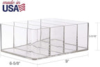 STORi 4-Compartment Clear Plastic Organizer, Rectangular Divided Makeup and - Image 5