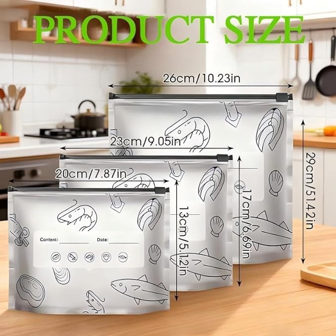 Reusable Aluminum Foil Sealable Storage Bags, 2026 New Resealable Vacuum Zipper - Image 2