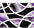 Purple Black White Geometric Abstract Dish Drying Mat by Unknown