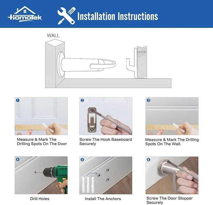 HOMOTEK 1Pack Heavy Duty Door Stopper - Image 5