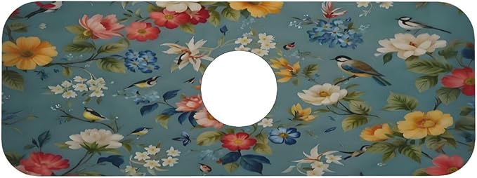 Flowers Kitchen sink faucet pad, strong water absorption, anti slip, very - Image 9